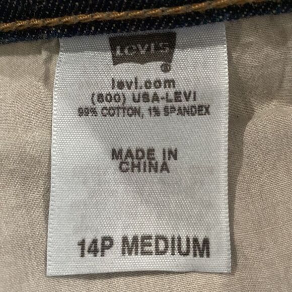 Levi’s Perfectly Slimming Boot Cut 512 Blue Jeans Flap Pockets 14P - Picture 11 of 14